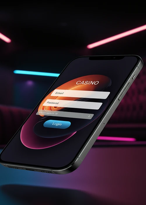 Screenshot des Gamrfirst Casino Login-Bereichs mit Eingabefeldern für E-Mail und Passwort sowie einer Option zur Zwei-Faktor-Authentifizierung